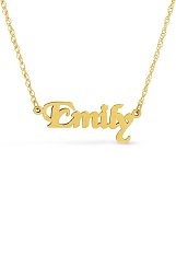 itsy-bitsy custom name yellow gold baby necklace